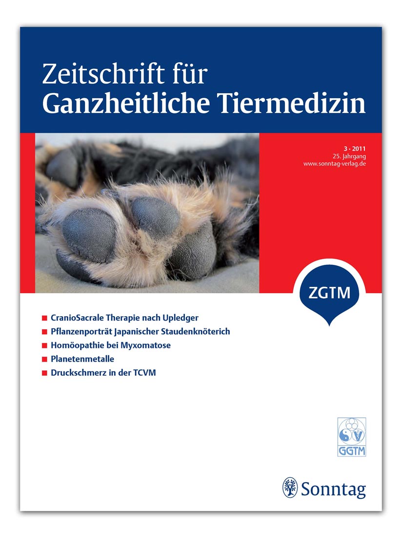 Zeitschrift für Ganzheitliche Tiermedizin - Sonntag Verlag